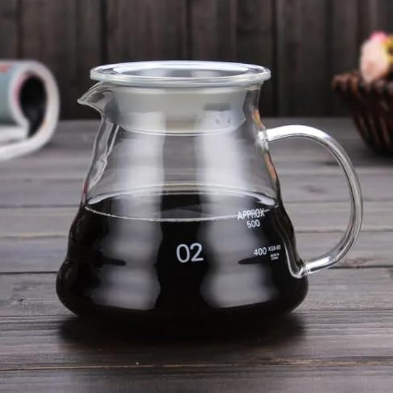 600ml Coffee Server, Standard Glass Coffee Carafe, Coffee Pot, Clear
